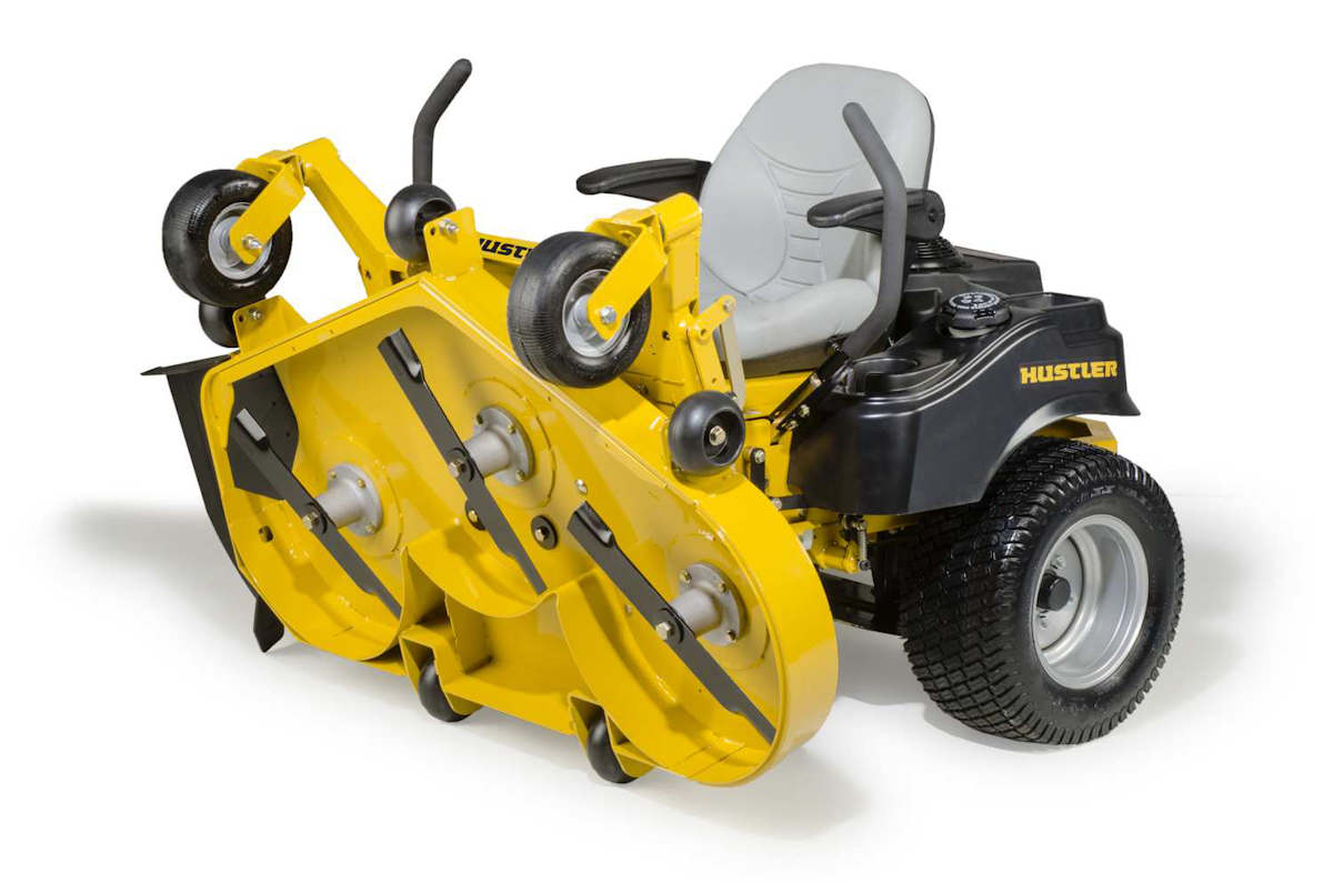 Hustler Adds Push Button Deck Lift To Mowers