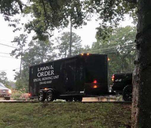 Lawn & Order Special Mowing Unit landscape trailer